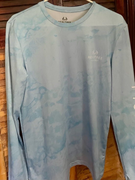 Realtree Tops - Realtree Light Blue Tie-Dye Performance Long Sleeve